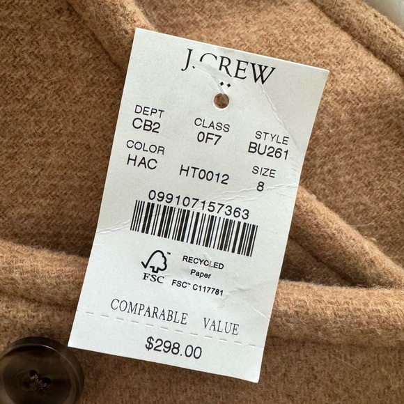 J.Crew Factory Button-Neck City Coat - Picture 10 of 11